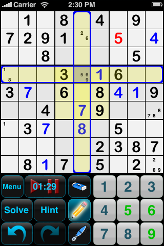 Sudoku Magic Playing Screen Sudoku Magic Playing Screen