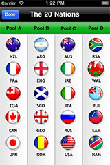 Rugby World Cup Calendar 2011 screenshot