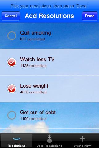 Good Resolutions screenshot